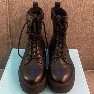 Black Combat Style Boots